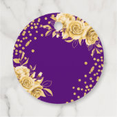 金ゴールドパープルフローラグリッター30th Birthday Script フェイバータグ (裏面)