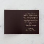 金ゴールドパープルフローラ結婚30周年 カード (内部)