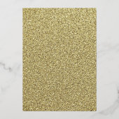 金ゴールドパープルマスカレードパーティードレスキンセアニェラフォイ 箔招待状 (裏面)