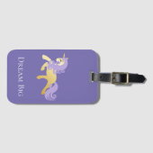 金ゴールドパープルユニコーンドリーム ラゲッジタグ (正面横)