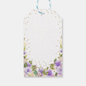 金ゴールドパープルユニコーン誕生日好意ギフトラベル ギフトタグ (裏面)