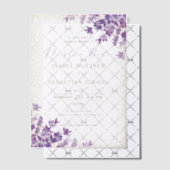 金ゴールドパープルラベンダーヌエストラボダスペインの結婚ズ ベラム紙招待状 (オフセット (招待状))