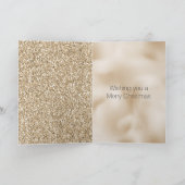 金ゴールドパープルルクセグリッターゼブラピースクリスマス  カード (内部)