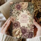 金ゴールドパープルヴィンテージウェディングウィリアム・モリス 招待状