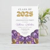 金ゴールドパープル卒業パーティー 招待状 (スタンド正面)