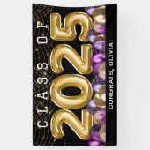 金ゴールドパープル卒業 横断幕 (縦)