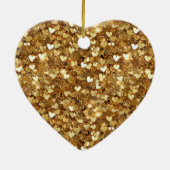 金ゴールドパープル後を追ハート セラミックオーナメント (裏面)