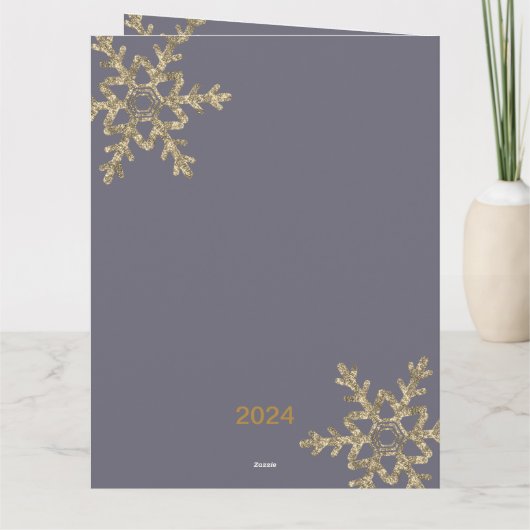 金ゴールドパープル応援の新年企業の カード (裏面)