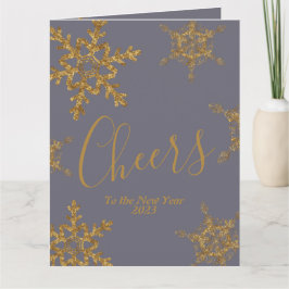 金ゴールドパープル応援の新年企業の カード