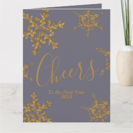 金ゴールドパープル応援の新年企業の カード