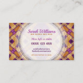 金ゴールドパープル明るい赤紫色ヒーリングエネルギー 名刺 (正面)