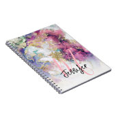 金ゴールドパープル銀河系宇宙モノグラムカスタム ノートブック (右側)