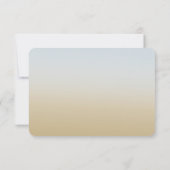 金ゴールドパームグラデーションツリーRSVP 出欠カード (裏面)