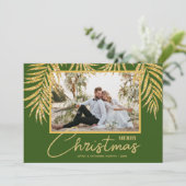 金ゴールドパームズトピッククリスマスフォト シーズンカード (スタンド正面)