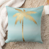金ゴールドパームツリーアクグラデーションア   クッション (ブランケット)