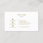 金ゴールドパームツリービーチフロント実在エテートコールカ コーリングカード (裏面)