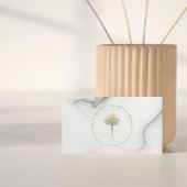 金ゴールドパームツリーロゴ大理石パターン名刺 名刺