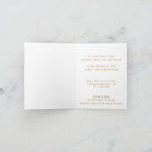 金ゴールドパームパーソナライズされたクロスバプテスマ 招待状 (内部)