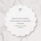 金ゴールドパームリーフトロピカルベビーシャワーありがとう フェイバータグ (裏面)