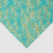 金ゴールドパーム葉ターコイズ 薄葉紙 (詳細)