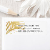 金ゴールドパーム葉ツリー差出人住所 ラベル (インサイチュ)