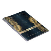 金ゴールドパーム葉ビーチ結婚式 ノートブック (右側)