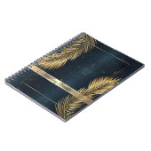 金ゴールドパーム葉ビーチ結婚式 ノートブック (左側)