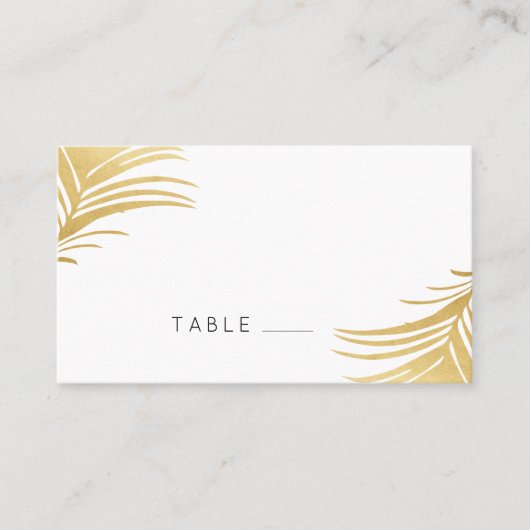 金ゴールドパーム離れビーチ座席表 プレイスカード (正面)