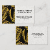 金ゴールドパーム離れ | ナチュラル 名刺 (正面/裏面)