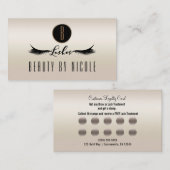 金ゴールドパールきらめくまつげ顧客ロイヤリティカード ロイヤリティカード (正面/裏面)