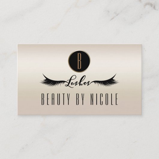 金ゴールドパールきらめくまつげ顧客ロイヤリティカード ロイヤリティカード (正面)