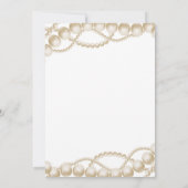 金ゴールドパールとプロセッコのブライダルシャワーの招待 招待状 (裏面)