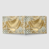 金ゴールドパールウーマンズバースデーパーティーゲストブック ゲストブック (全面)