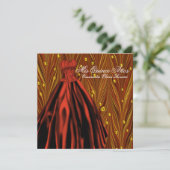 金ゴールドパールレッドドレスレッド金ゴールドキンセアニェラ 招待状 (スタンド正面)