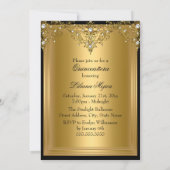 金ゴールドパールヴィンテージグラマーキンセアニェラ 招待状 (裏面)