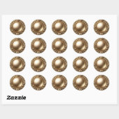 金ゴールドパール空白のテンプレート ラウンドシール (シート)