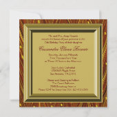 金ゴールドパール金ゴールドドレスブラックレッド金ゴールドキンセアニェラ 招待状 (裏面)