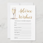 金ゴールドパール&プロセッコアドバイスとウィッシュズゲームカード 招待状 (正面)