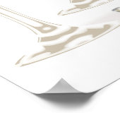 金ゴールドパール&プロセッコブライダルシャワーウェルカムサイン ポスター (角)