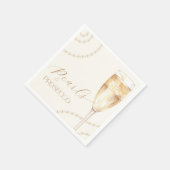 金ゴールドパール&プロセッコブライダルシャワーナプキンス スタンダードカクテルナプキン (角)