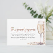金ゴールドパール&プロセッコブライダルシャワーパンティゲーム 招待状 (スタンド正面)