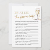 金ゴールドパール&プロセッコ新郎がゲームを言ったこと 招待状 (正面)