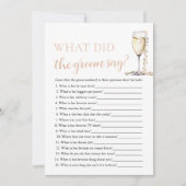 金ゴールドパール&プロセッコ新郎がゲームを言ったこと 招待状 (正面)