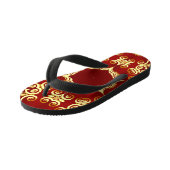 金ゴールドパール：装飾的なフレームイラストレーション。 キッズビーチサンダル (アングル)