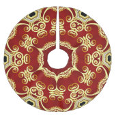 金ゴールドパール:装飾的なフレームイラストレーション。 ブラッシュドポリエステルツリースカート (正面)