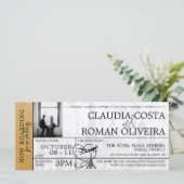 金ゴールドパ結婚リズボーディングパス招待状 (スタンド正面)