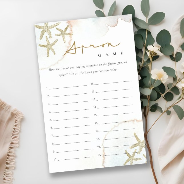 金ゴールドヒトエプロン記憶ブライダルシャワーゲーム (クリエイターアップロード済み)