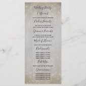 金ゴールドヒトデのカップルビーチ結婚式プログラム プログラム (裏面)