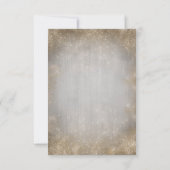 金ゴールドヒトデビーチ結婚式RSVP 出欠カード (裏面)