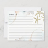 金ゴールドヒトデレシピ花嫁ブライダルシャワーカード (裏面)